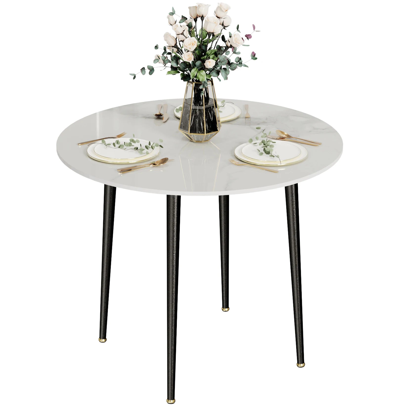 32" Sintered Stone Dining Table Round
