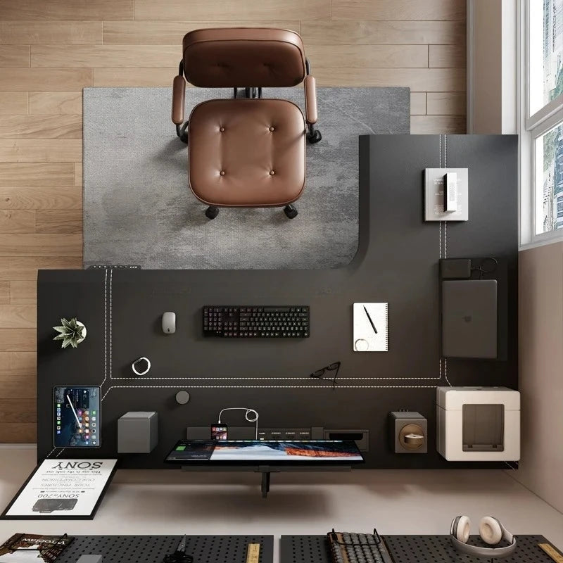 Seven-shaped Large Boss Office Desk Electric Adjustable Height