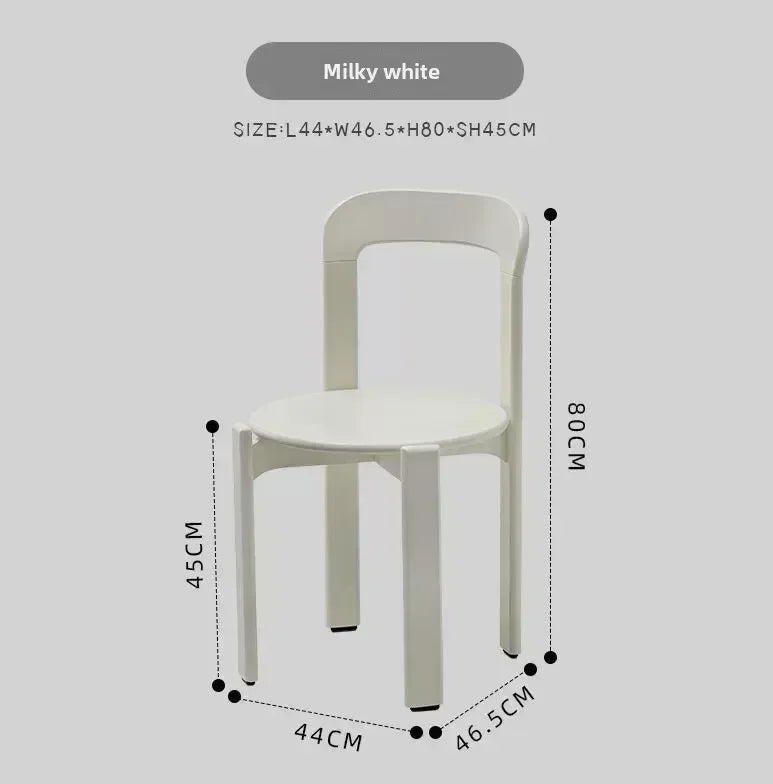 Solid Wood Dining Stackable  Kitchen Chair