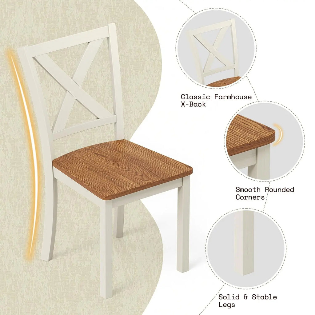 6-Piece Farmhouse Dining Table Set