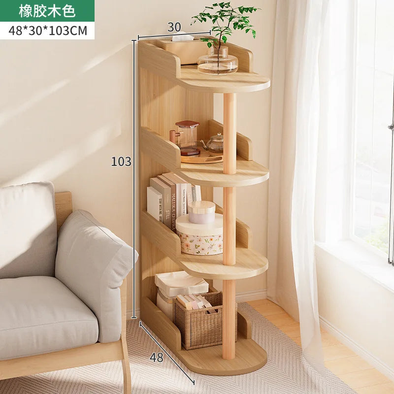 Wooden Corner Multi-Layer Side Table