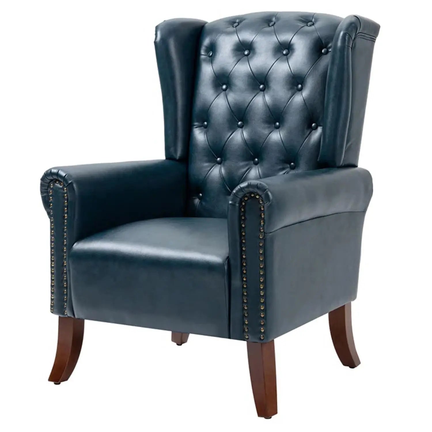 Faux Leather Accent Chair,