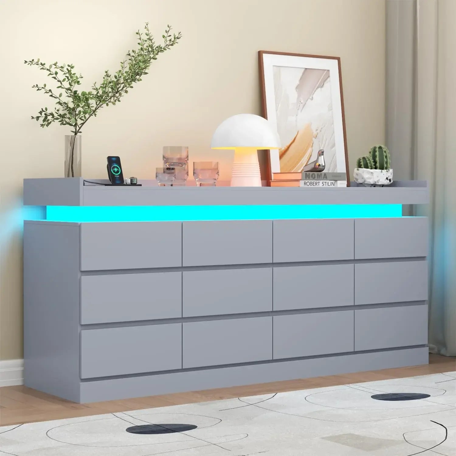 9 Drawer Dresser with Power Outlet