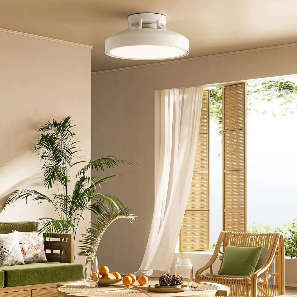 Bladeless Ceiling Lamp Remote Control Dimmable LED