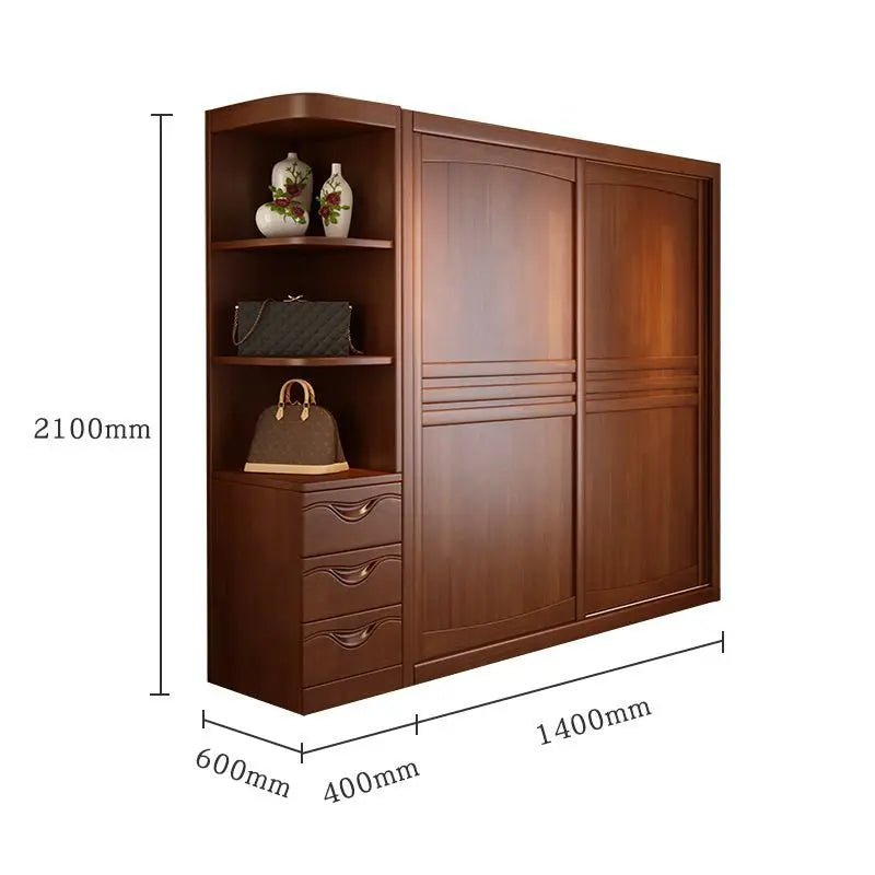 Wardrobe Solid wood sliding door