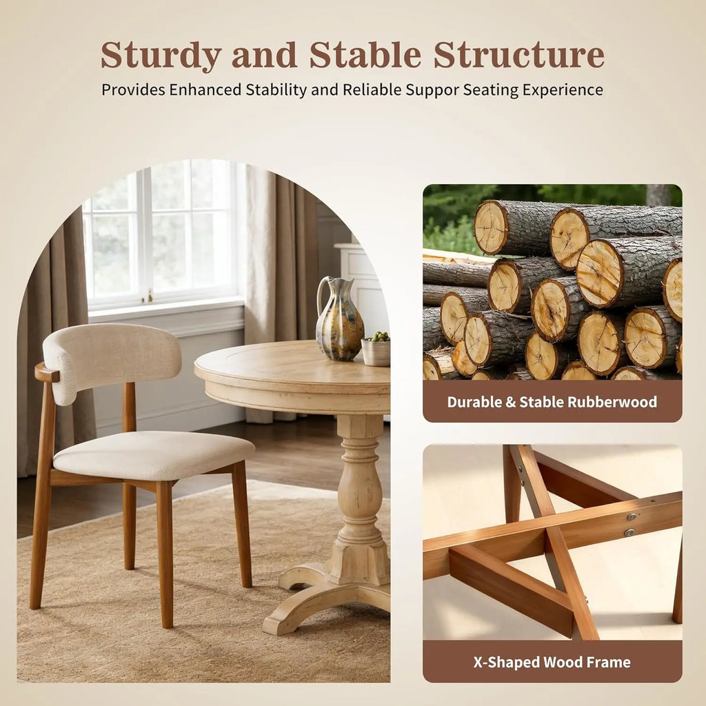 Wooden Dining Chairs Set of 8