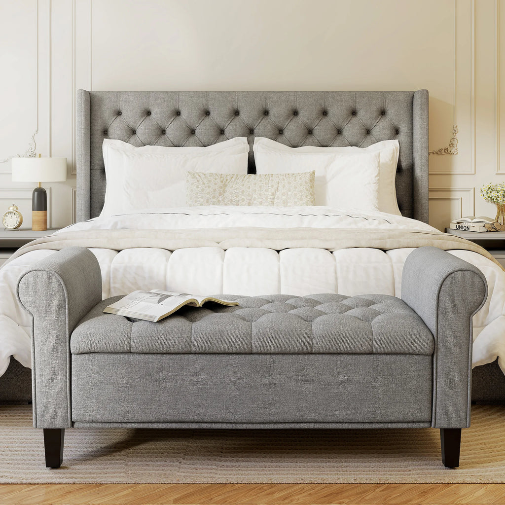 Modern Tufted Storage Bench for End of Bed