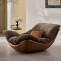 Italian Minimalism Genuine Leather Lounge Chair