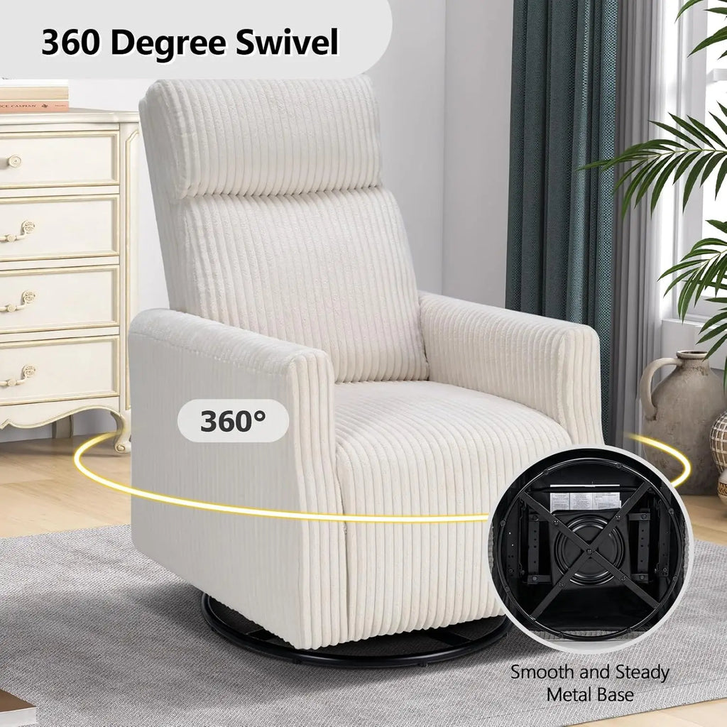 High-Back Swivel Rocker Nursery Chair