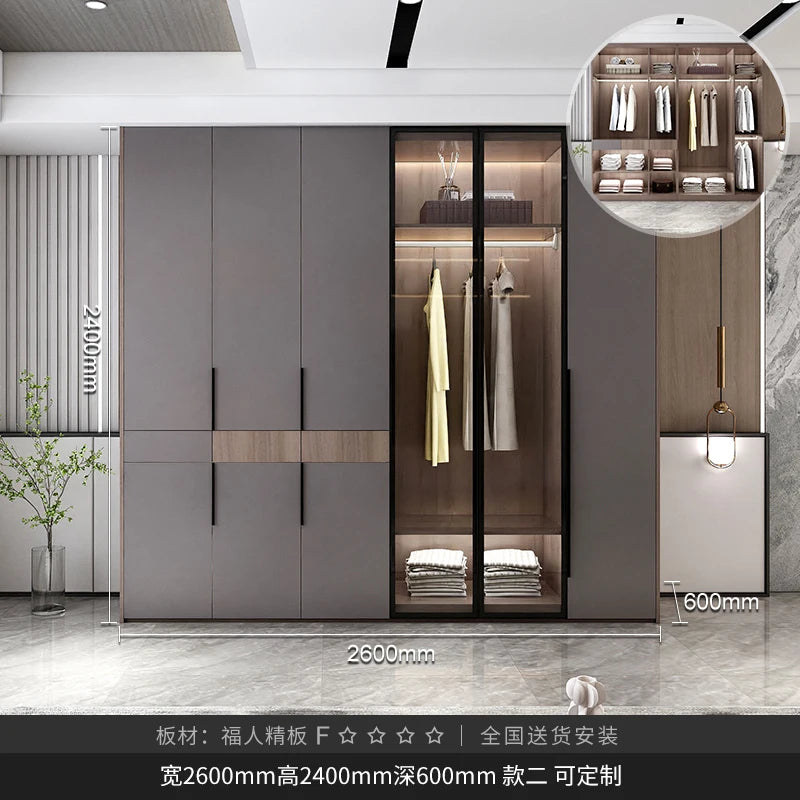 Double wardrobe glass Armoire