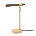 Wooden LED Table Lamp USB Powered Desk Lamp with 180° Adjustable Angle Night Light Minimalist Bedside Lamp for Bedroom Home