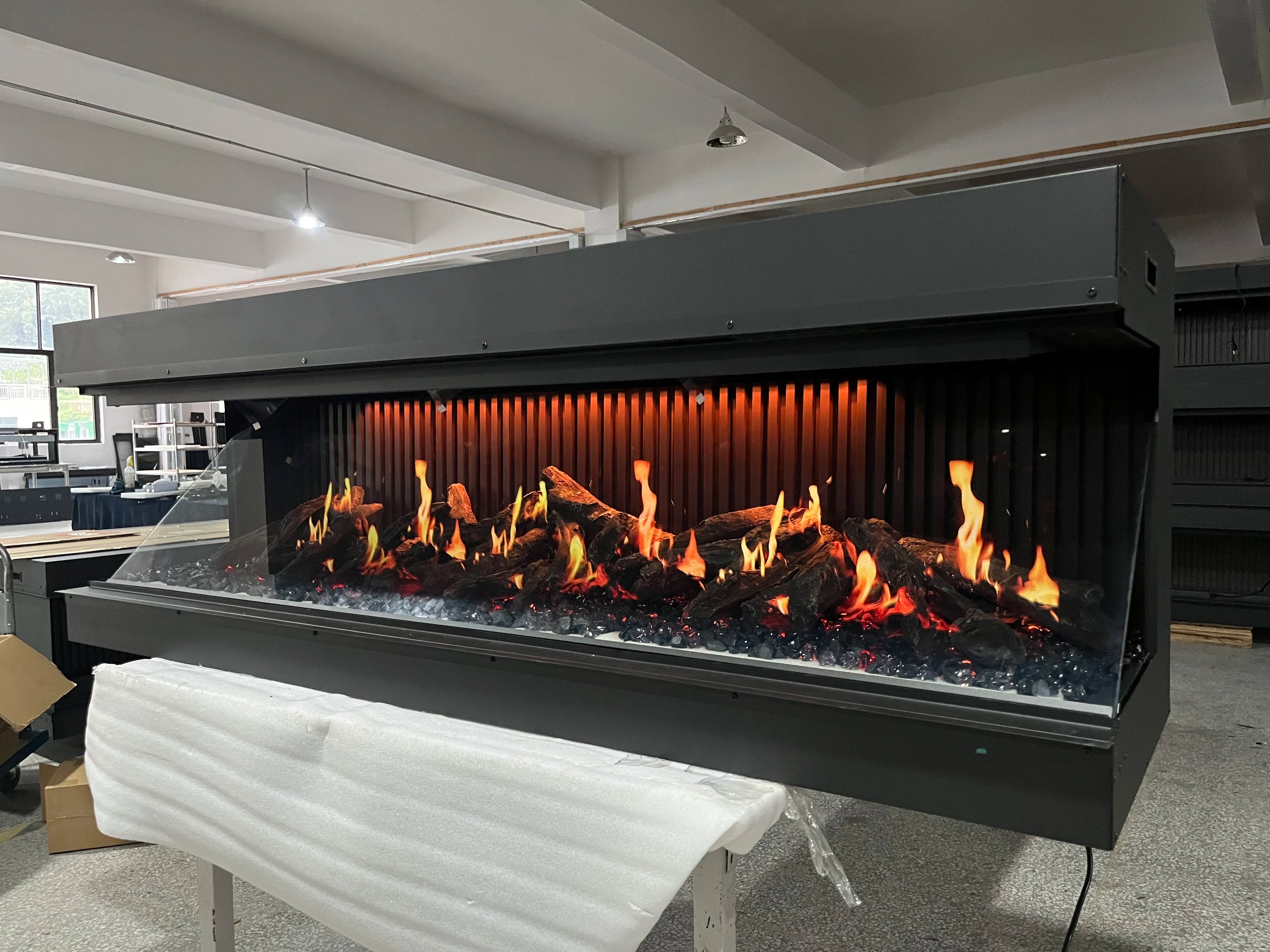 New 1500 mm Modern Style Holographic Electric Fireplace Insert Built-In Remote Control