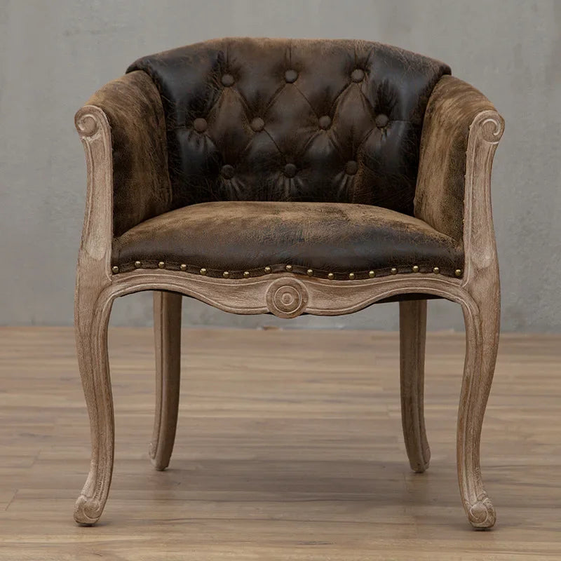 Leisure Sofa Chair, Solid Wood Antique Dining Chair,