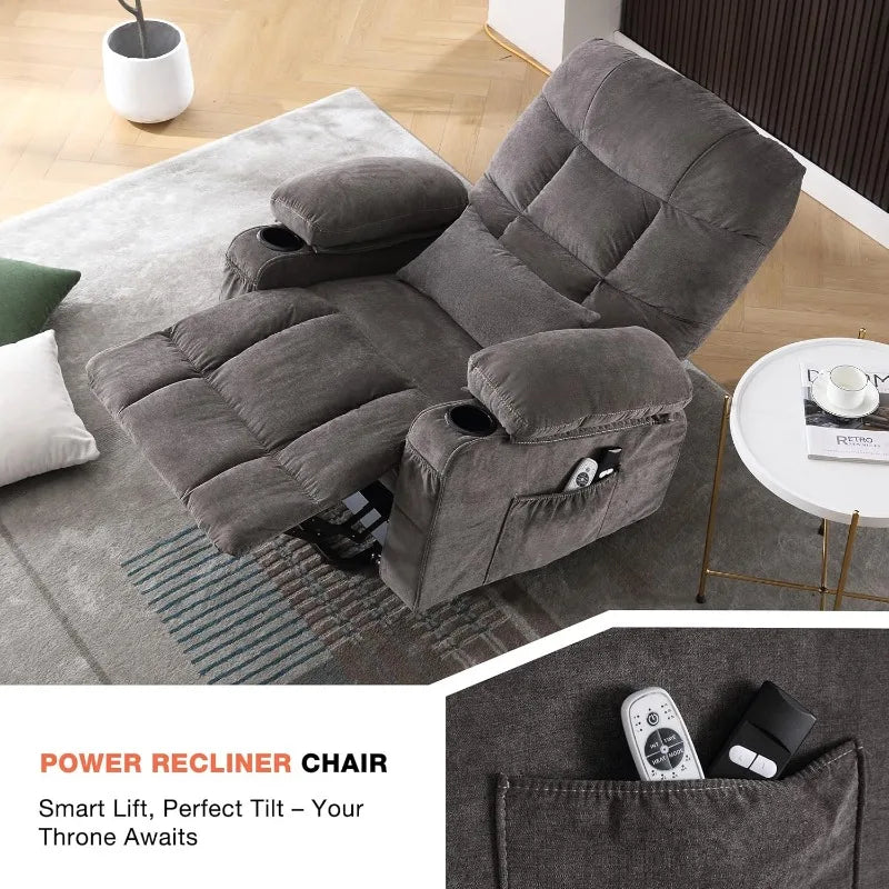 Power Lift Recliner Chair, Vibration Massage, Heating