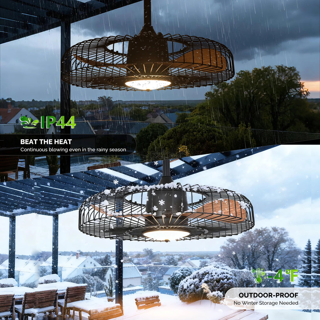 Orison 24" Outdoor Ceiling Fan w/ Light, Weatherproof