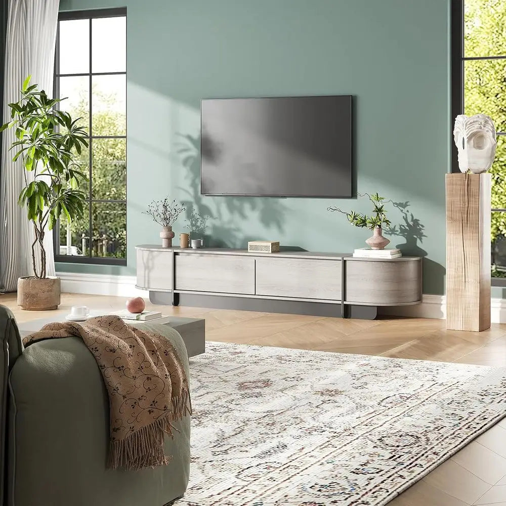 78.7 Long Grey Wooden TV Stand