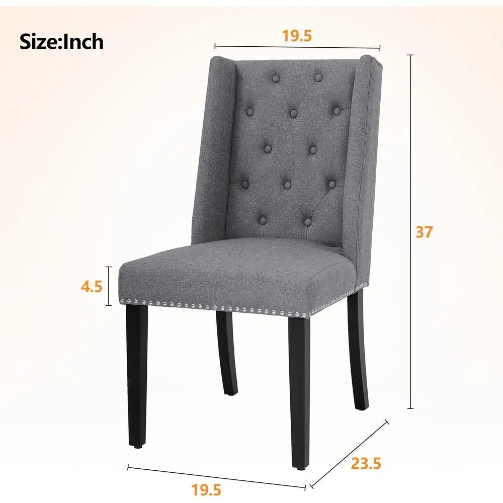 Pair of Elegant Wooden Dining Chairs