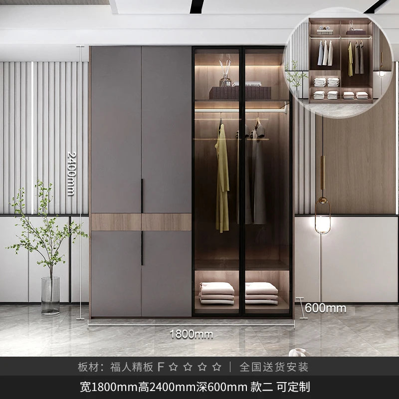Double wardrobe glass Armoire