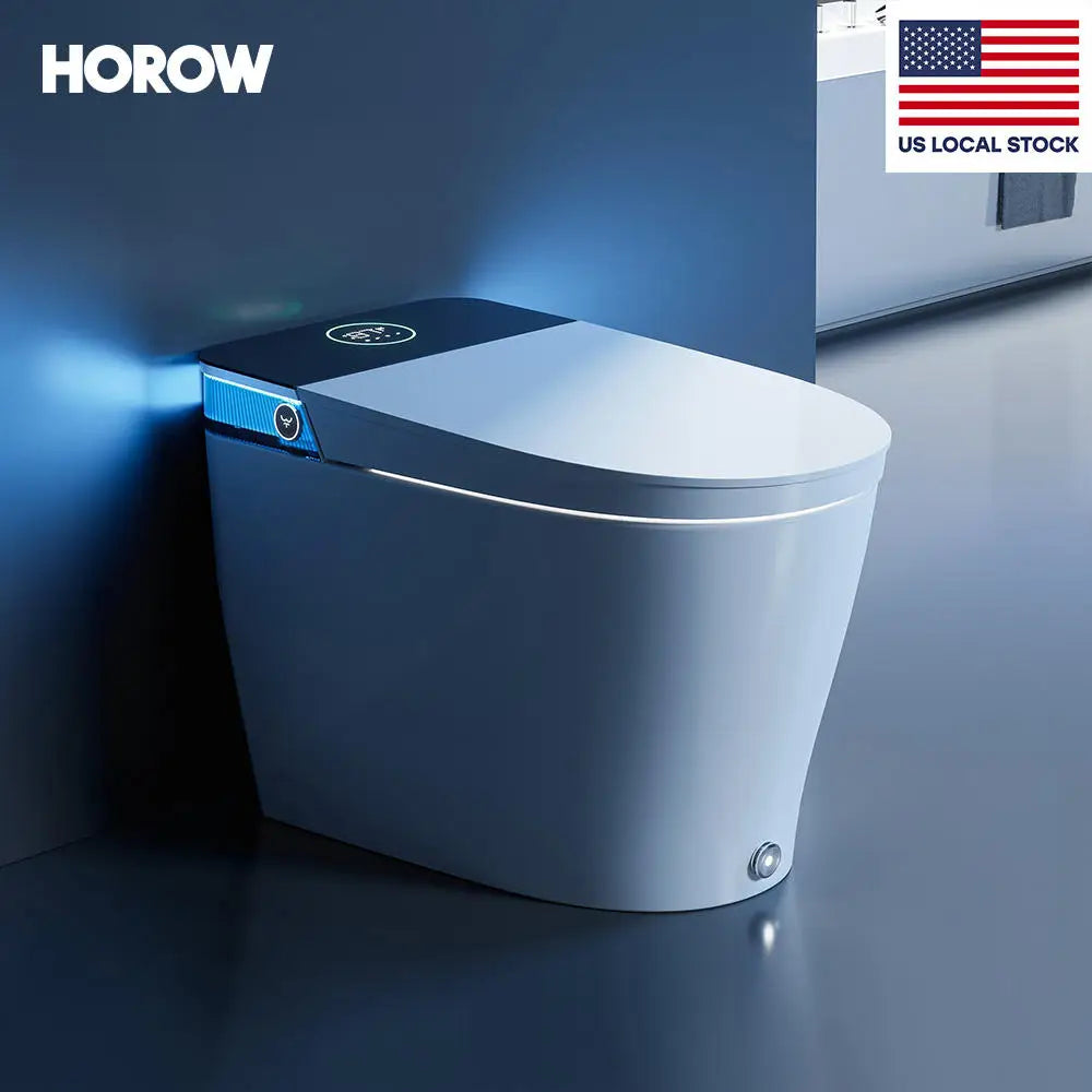 HOROW T38 Retail Listed,Inquire for Wholesale: US Local Stock Modern Smart Toilet with Auto Open/Close Lid Elongated Heated Seat