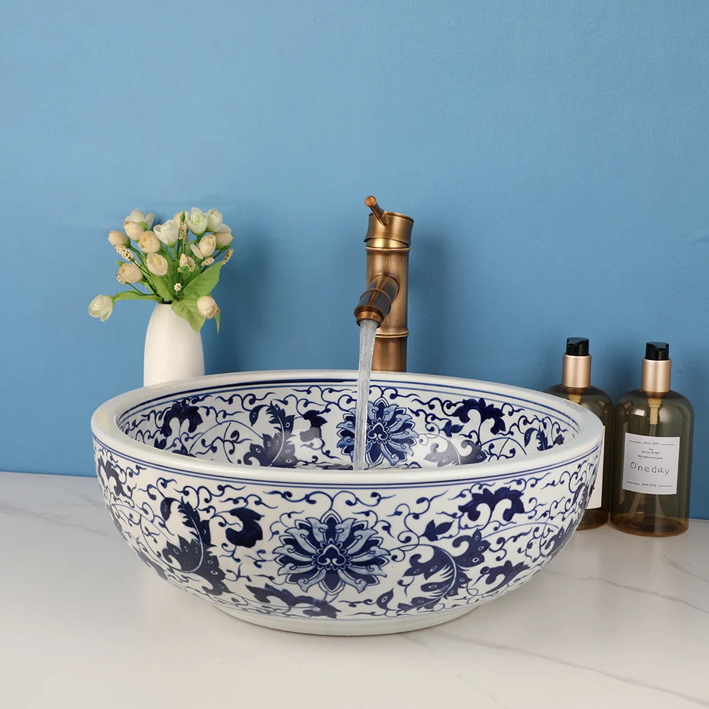 Jindezhen Ceramic Bathroom Vessel Sink