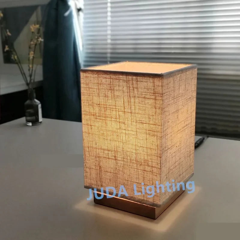 Wood Base Japanese Table Lamps