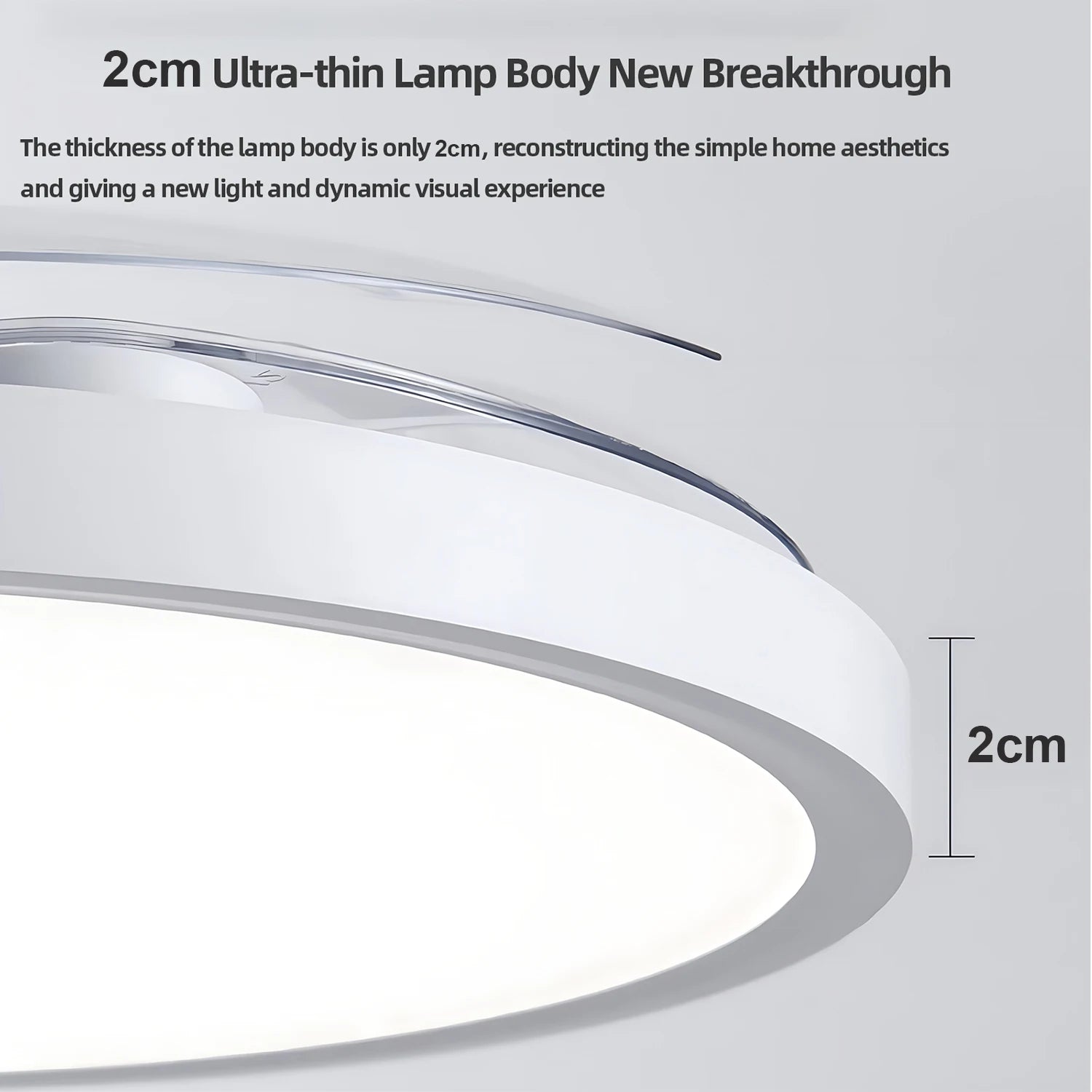 Modern Invisible Ceiling Fan with LED Light