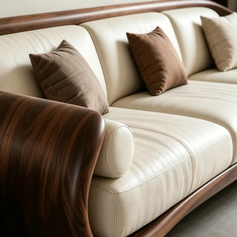 New Chinese Style Solid Wood Living Room Sofas