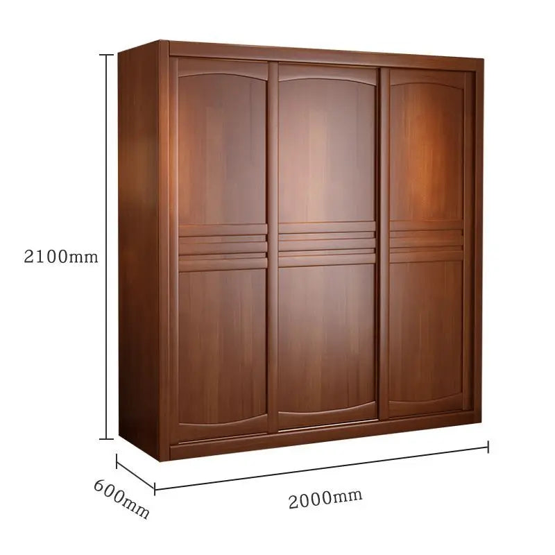 Wardrobe Solid wood sliding door