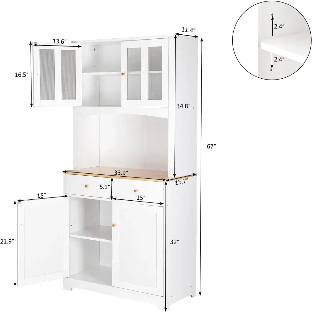 Buffet Cabinet with Hutch Pantry Storage