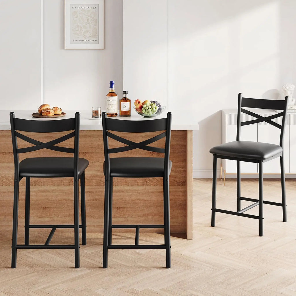 26 Inch Bar Stools Set of 4, Counter Height