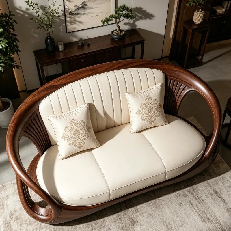 New Design Chinese Style Solid Wood Living Room Sofas
