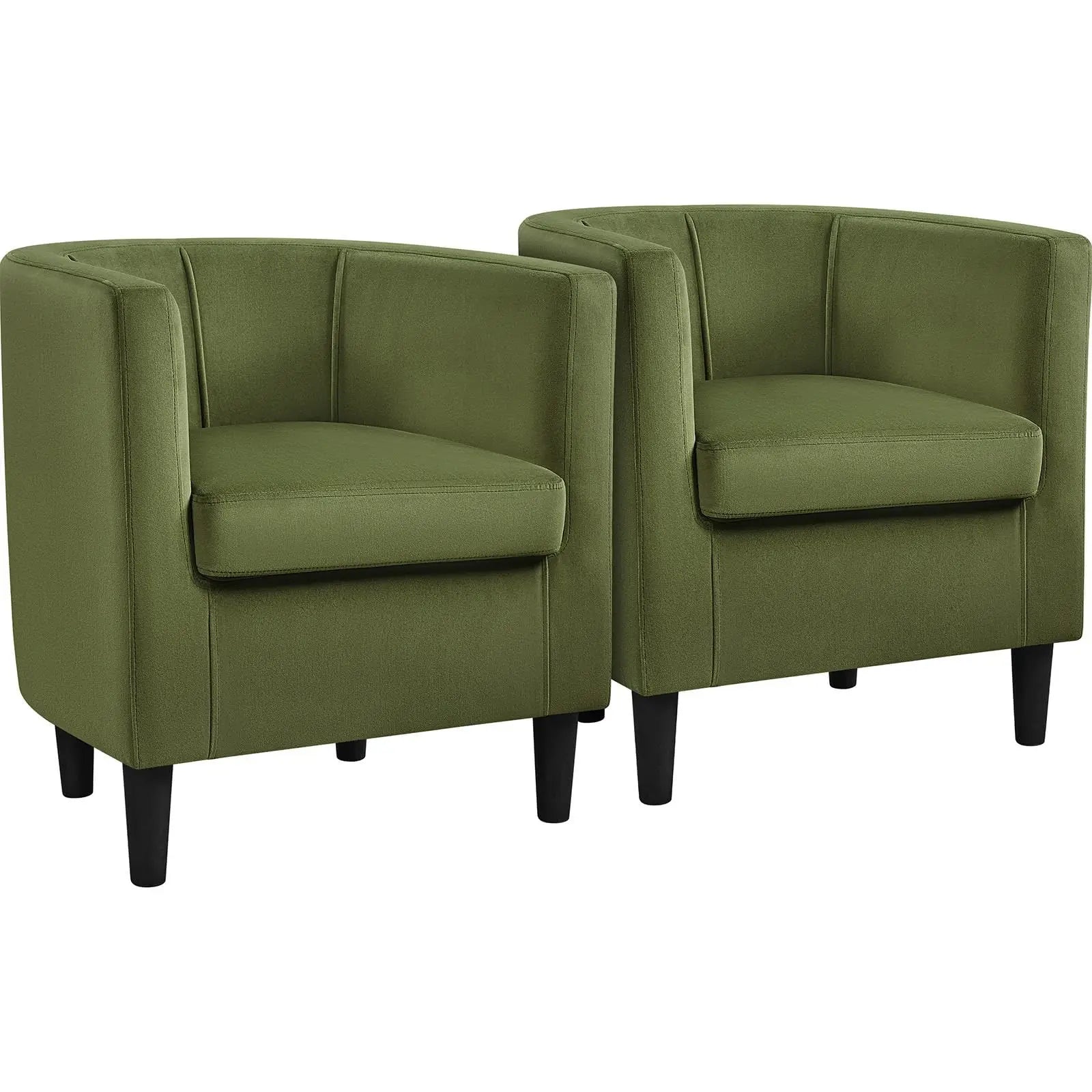 2PCS Leather Accent Barrel Chair