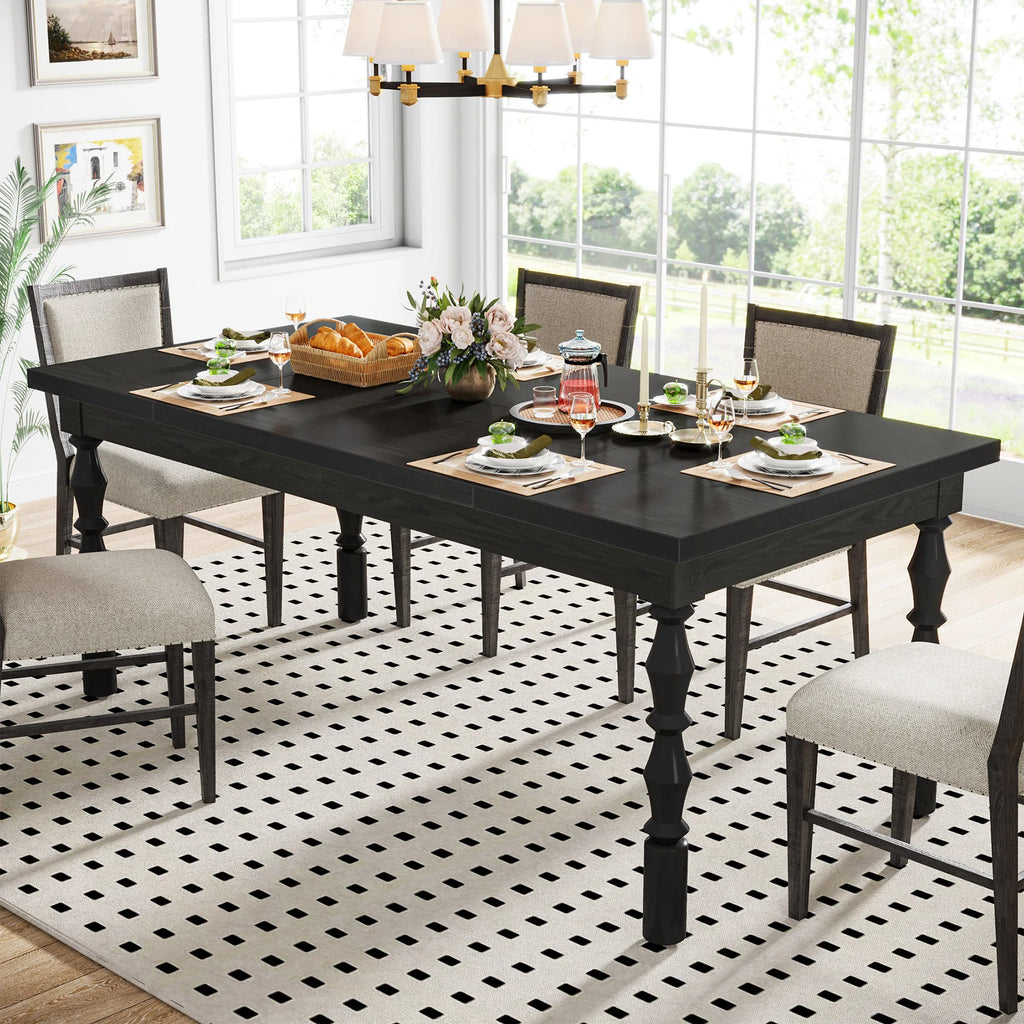 Wood Dining Table for 4-6 People