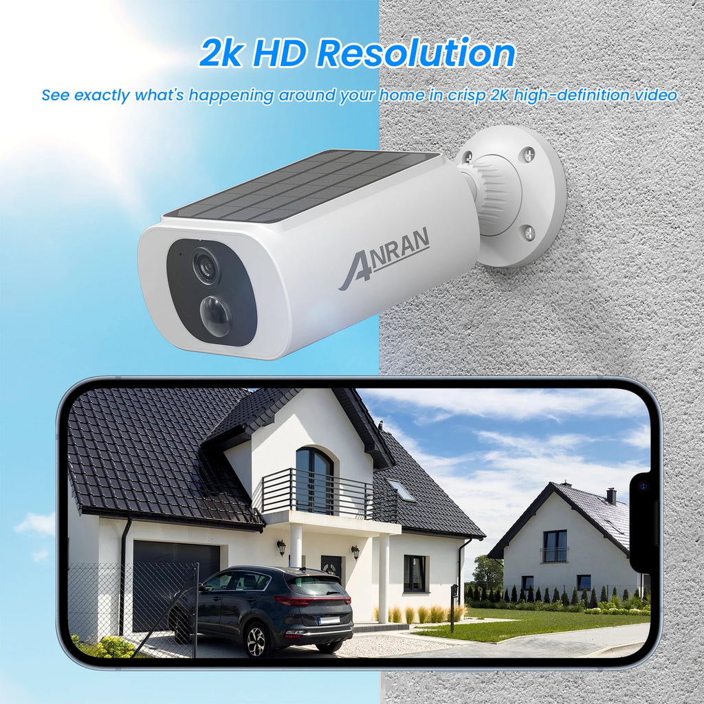 2/3/4 PCS Outdoor Wireless WIFI  2.4G 3MP Battery Solar Security Camera