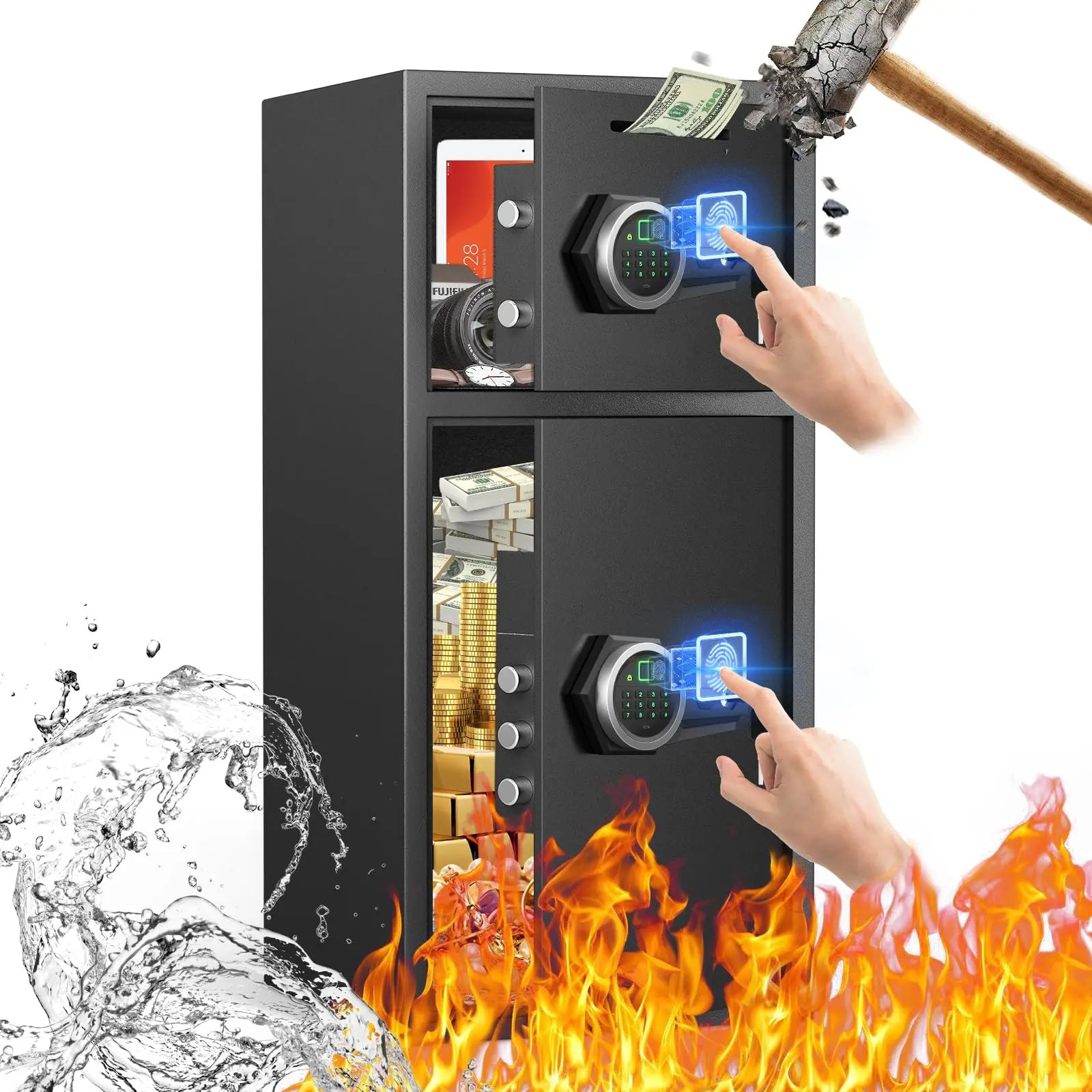 6.0 Cuft Large Fingerprint Home Safes