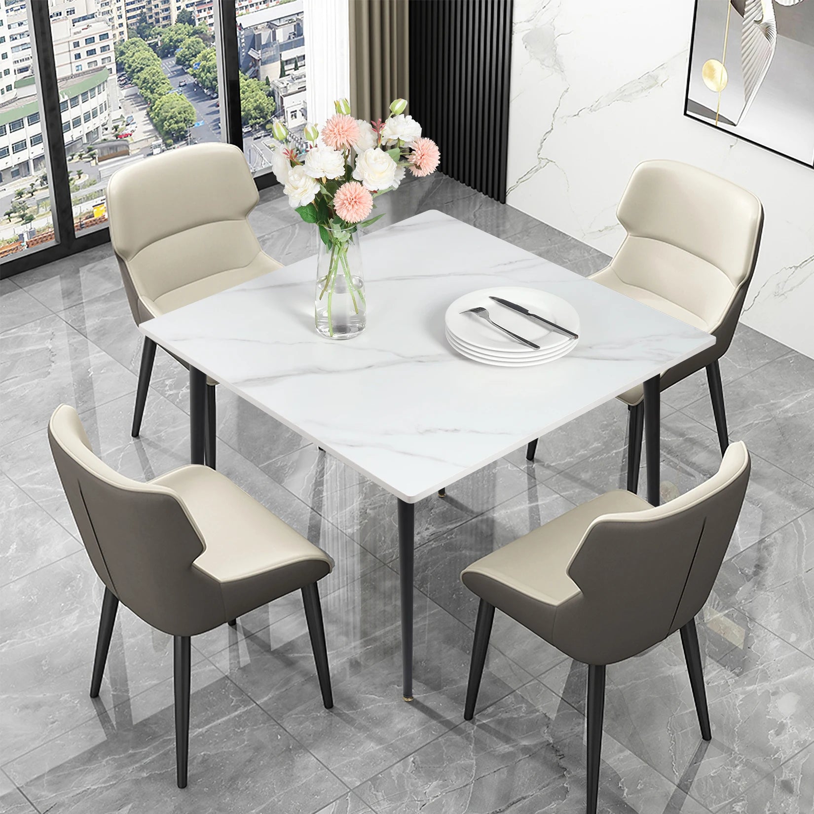 Slate Kitchen Dining Table with Sintered Stone
