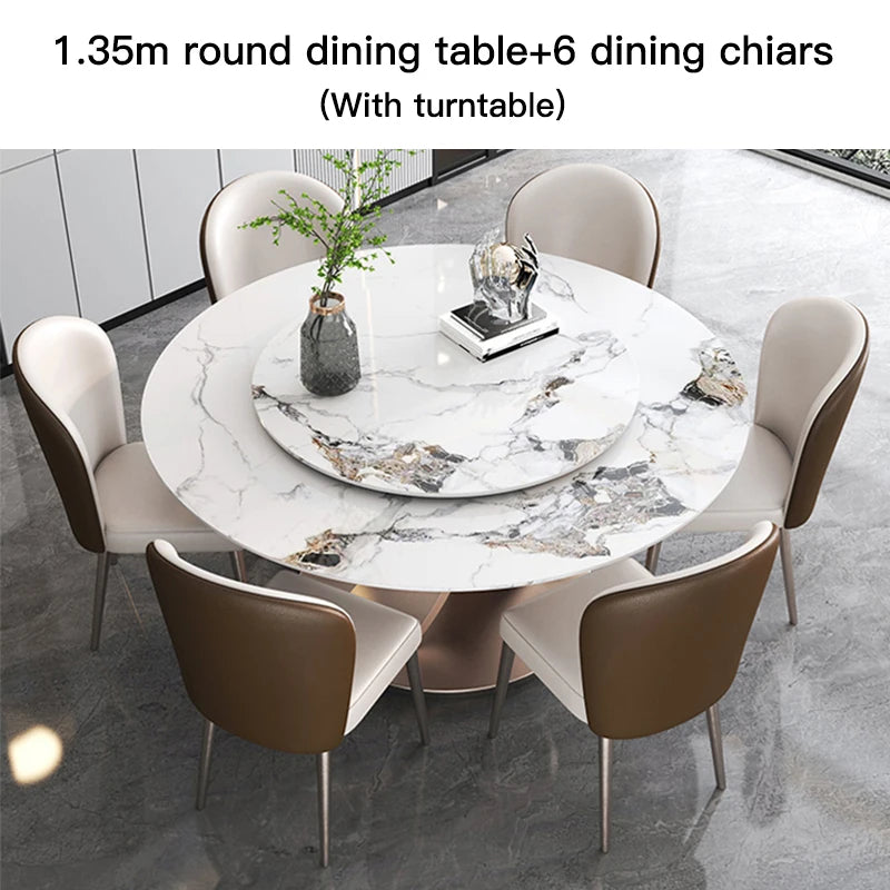 Asian Style Round Dining Tables With Rotating Turntable