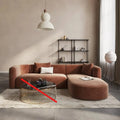 Modern L Shaped Velvet Sofa With Chaise