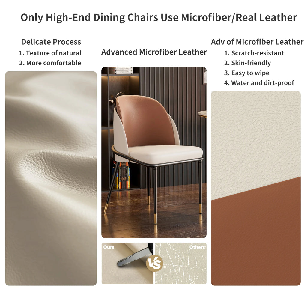 Dining Chairs Set of 2, Faux Leather Dining Chairs