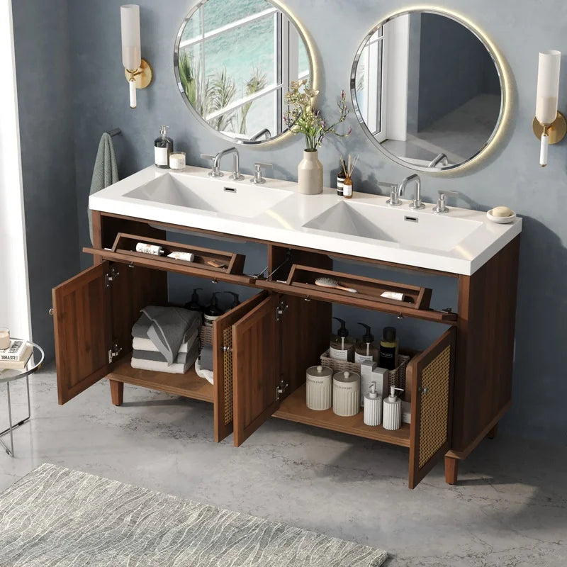 60 Inch Bathroom Vanity with Double Sink,