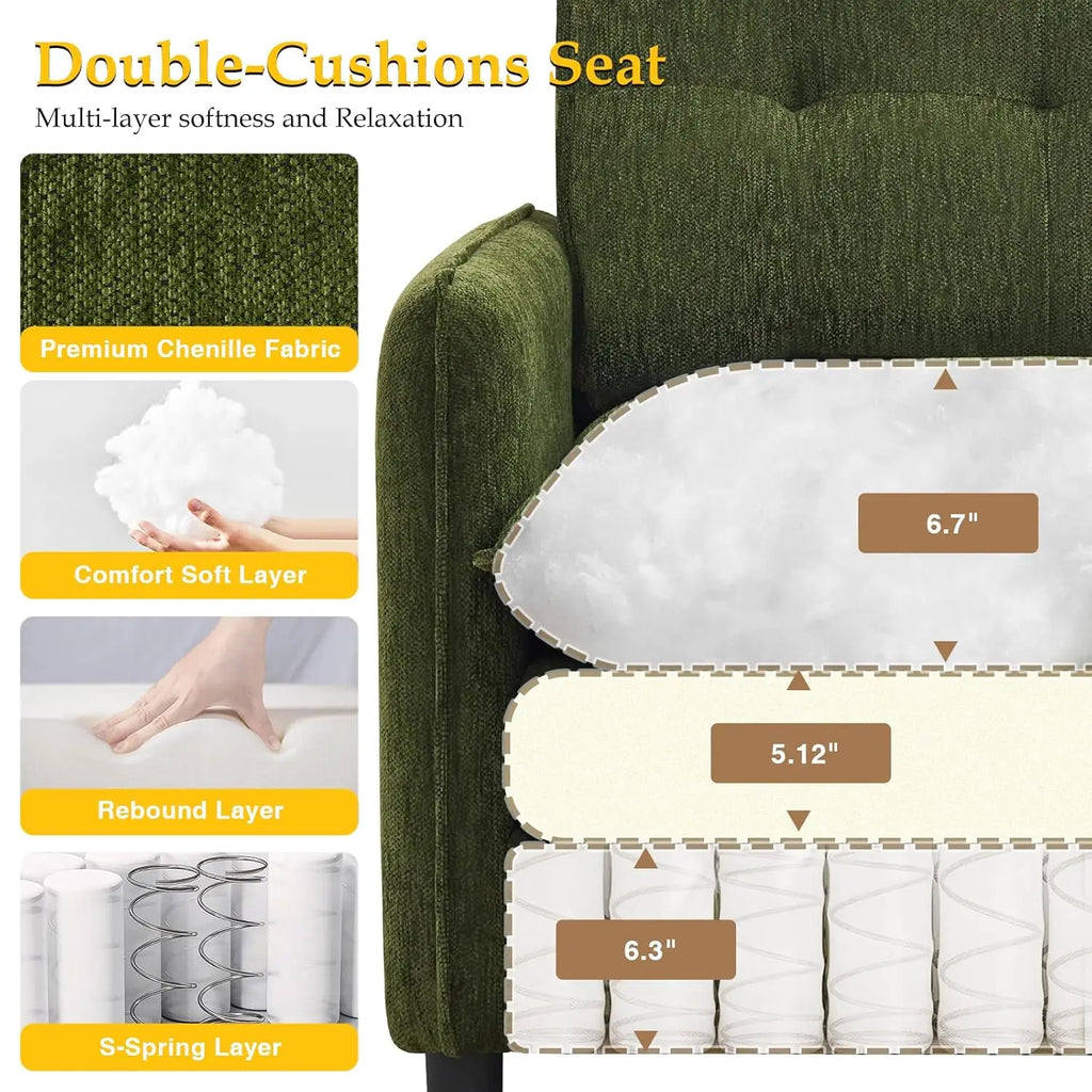 Oversized Accent Chair with Ottoman,