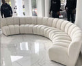 Modern Channel C-Shape Sofa Set