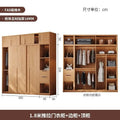 All-solid Wood Wardrobes Sliding Door Home Bedroom Small Wardrobes Nordic Apartment Home Furnitur Шкафы Для Одежды ZY40YG