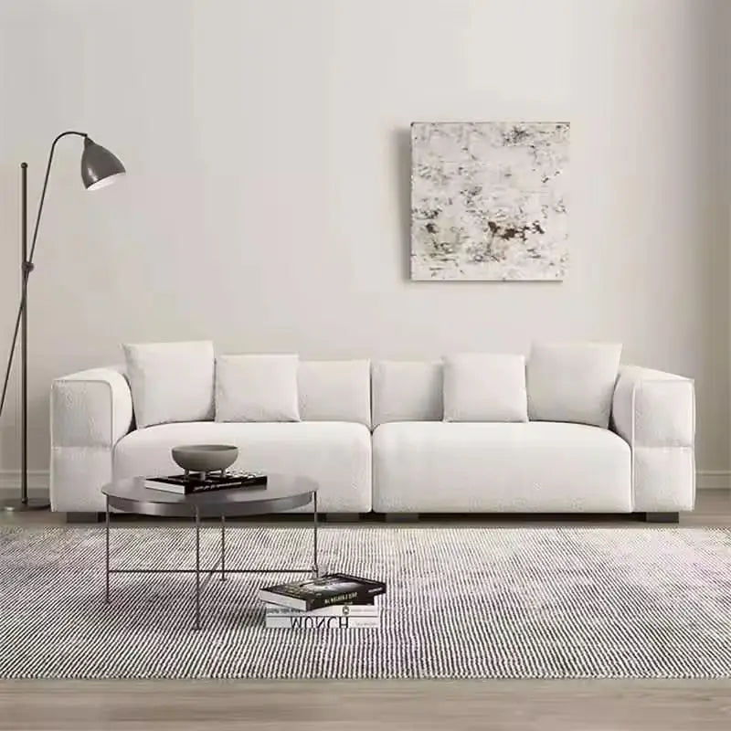 Modern Sofa Set With Comfort Cushions And Composite Fabric