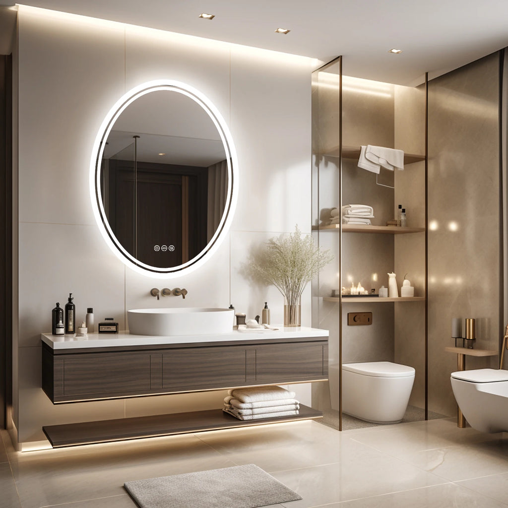 LED Bathroom Backlit Round Vanity Mirror