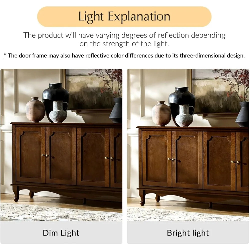 Farmhouse Style Wood Sideboard Buffet Cabinet