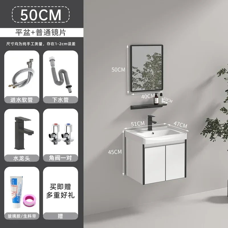 Modern Floating Bathroom Vanity with Sink, 3 Soft-Close Drawers