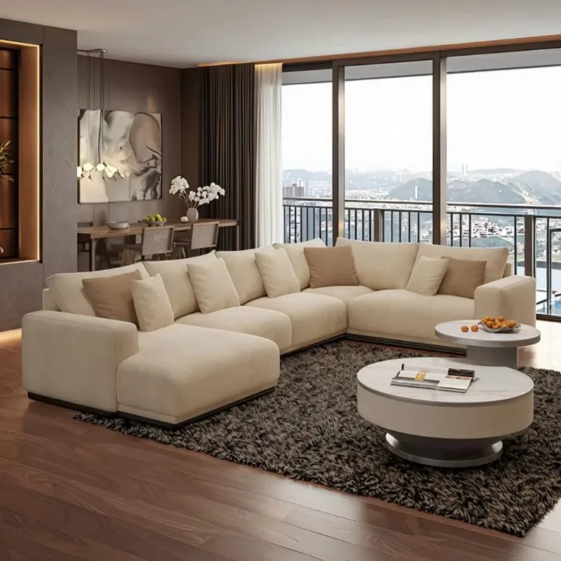 Beige Living Room Combination Sofa