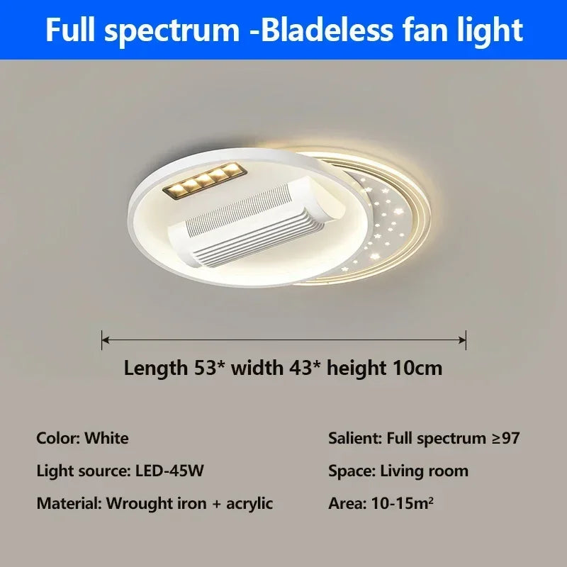 Modern Bladeless Ceiling Fan with Light And Remote