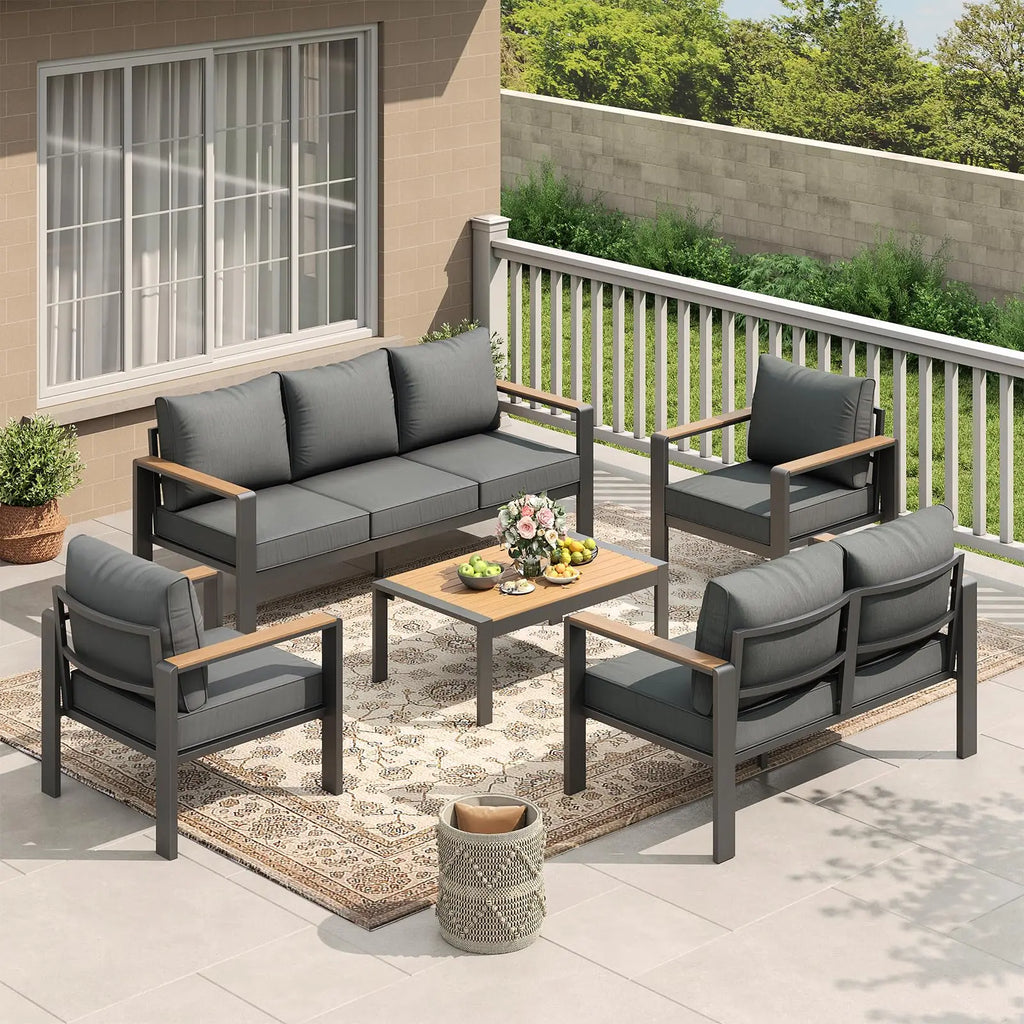 7 Seat Aluminum Patio Furniture Set